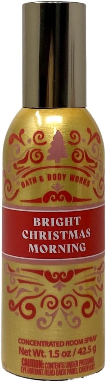 Bath and Body Works Bright Christmas Morning Concentrated Room Spray 2 Pack with a Marbela Sample Soap