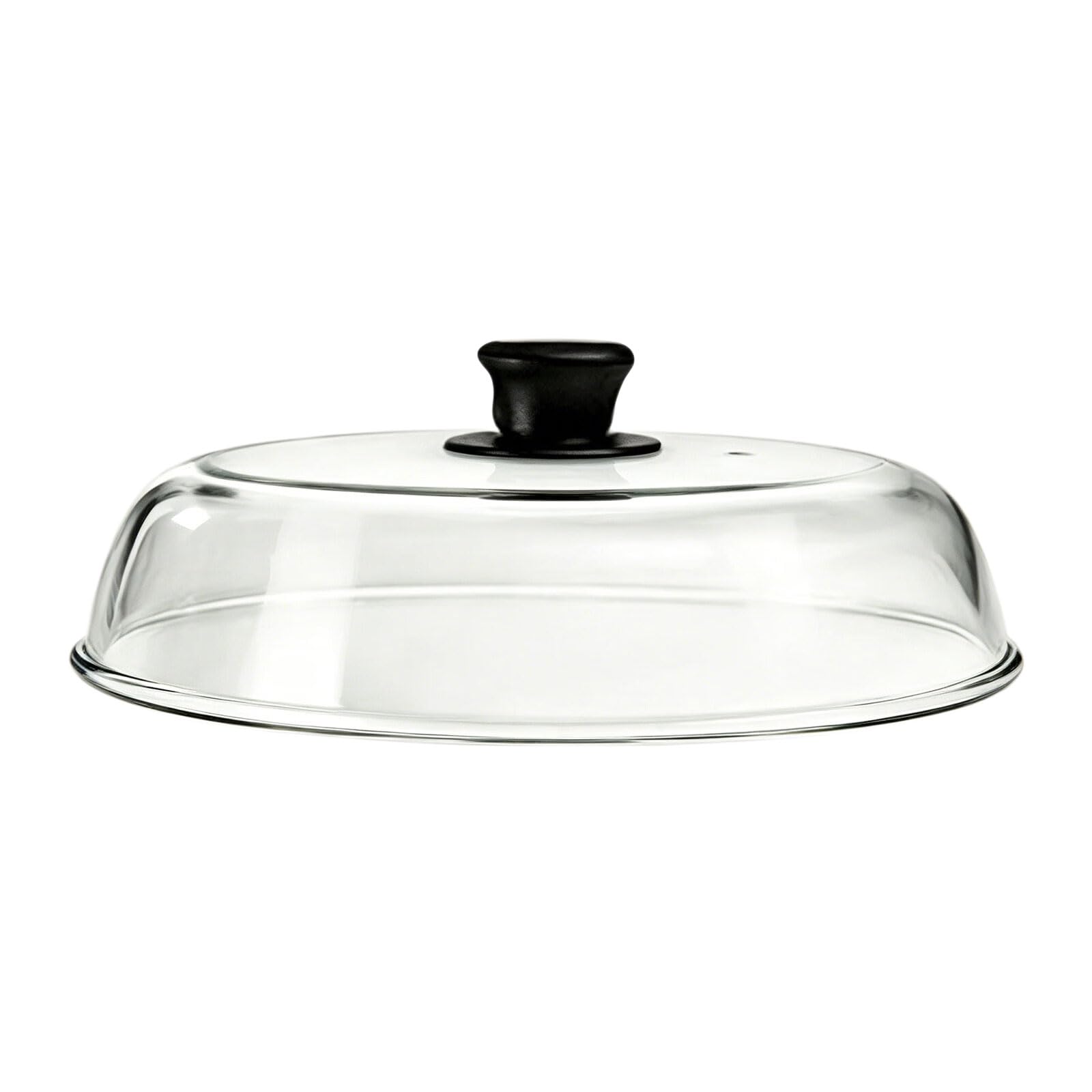 Coperchio riscaldante trasparente, protezione alimentare in vetro per microonde con impugnatura a manopola, cupola per da portata da 26 cm per un riscaldamento più pulito, copertura avanzata,