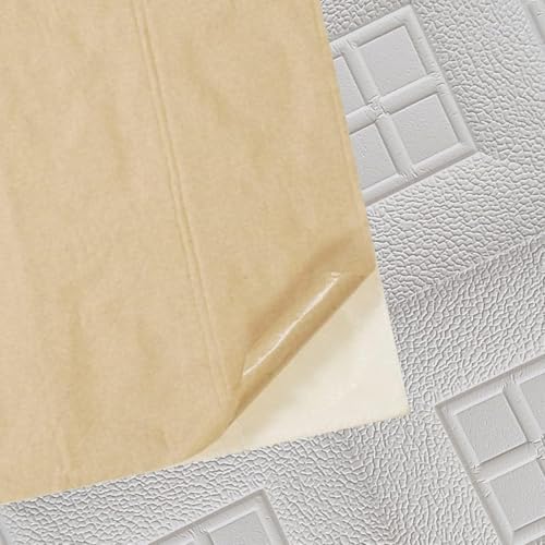 Image of KASHIVAL Self-Adhesive Waterproof PE Foam 3D Wall Panels Wallpaper Sticker for Bathroom, Living Room, Hotel and Home Decoration (70 x 70cm, Appx. 5.3Sq Feet) (JD White Window)