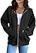 LPIGOH Zip Up Hoodie Women Casual Oversized Sweatshirts - Fall Fashion 2025 Soft Ladies Fleece Lined Zip Up Jacket - Thick Warm Coat Winter Clothes #01-Black,Large
