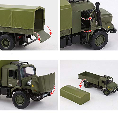 Ailejia Classic Military Diecast Transport Trucks Armored Fighting Vehicles Retro Army Utility Car Toy Vehicle Multifunctional Car Model for Adults Collection or Gift - Image 4