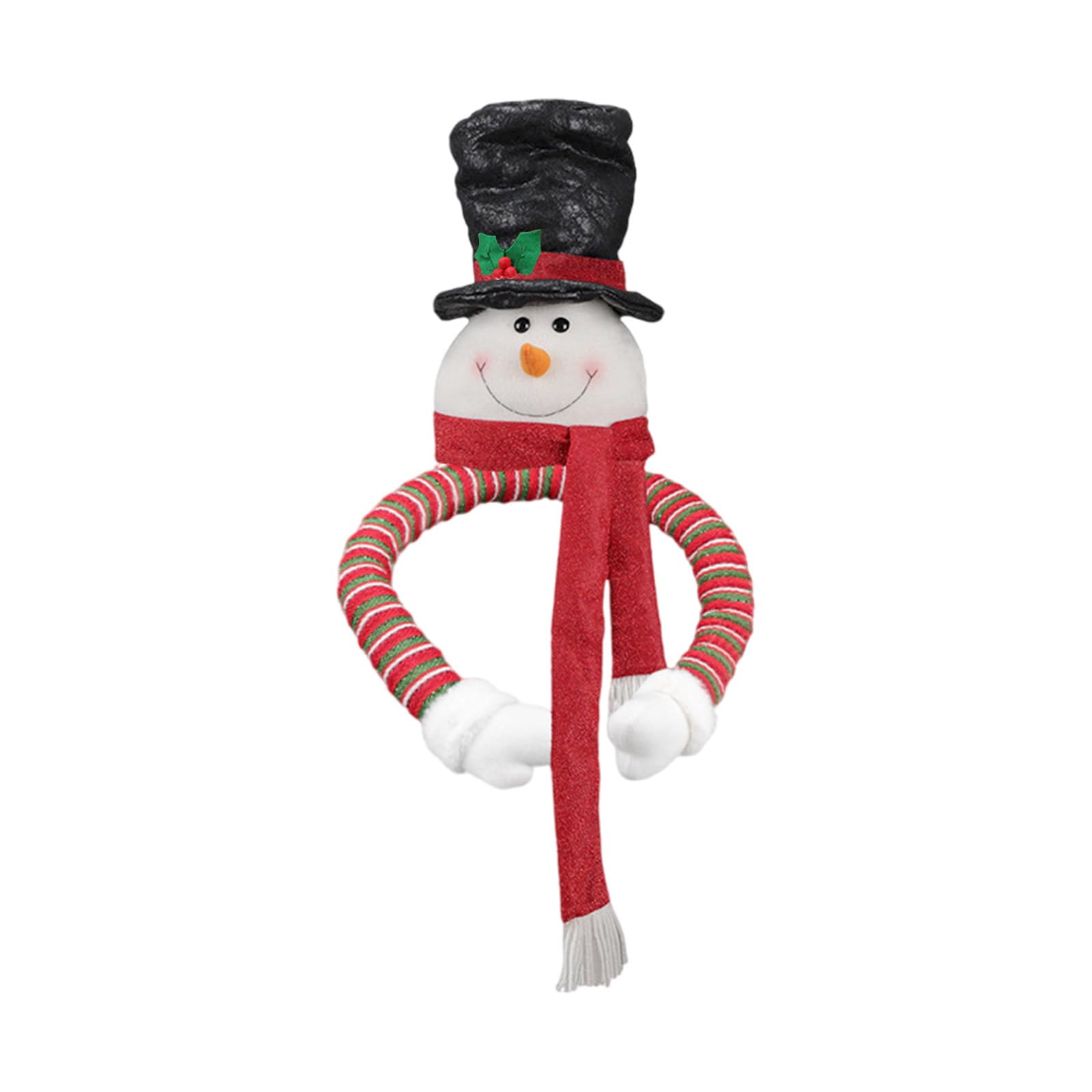 Tsophreniq Santa/Snowman/Elfs Hug Christmas Tree Toppers Iron Art Festival Home Adornment Parties Decoration for Indoor/Outdoor Use Holiday Decoration