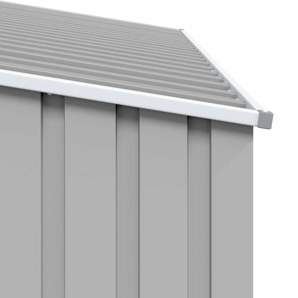 vidaXL Cobertizo de Jardín Cabaña de Troncos Patio Caseta Arrojar Plane Almacenamiento Herramientas Equipos Resistente de Leña Gris Acero Galvanizado