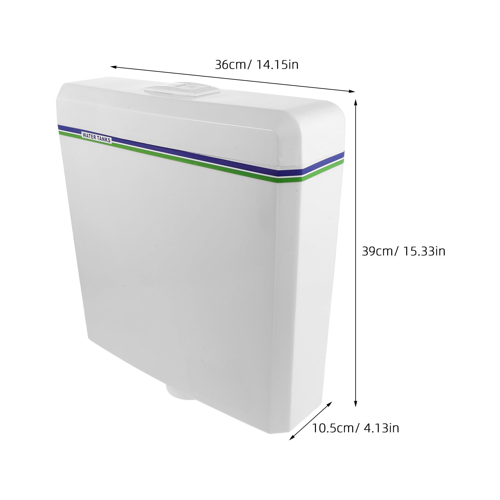 Toddmomy Cisterna para Inodoro de Cuclillas, Tanque de Agua de plástico suspendido de Estilo Alto, Sistema de Descarga Externo para Inodoro, Accesorio de reparación rápida para baños domésticos o