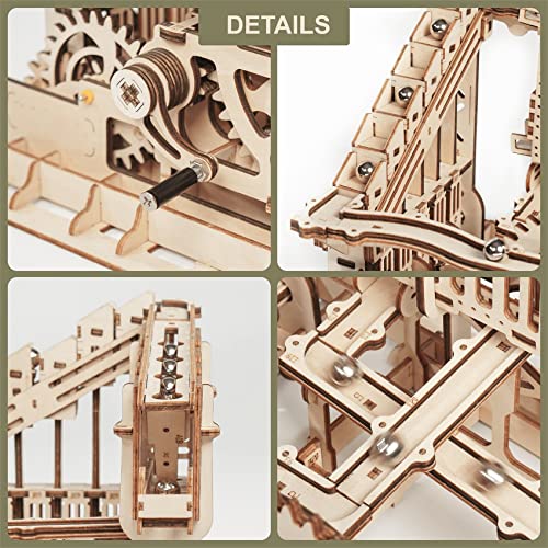 Rowood Marble Run 3D Puzzles For Adults, Wooden Town Diy Model Building Kits, Gift For Teen Boys Kids Age 14+ On Birthday Christmas - Cog Coaster #TOP3