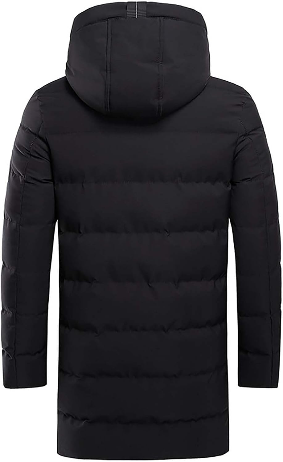 Abrigo Largo de Invierno con Bolsillo y cordón para Hombre Chaqueta cálida para Exteriores Ajustada y Gruesa Abrigo Acolchado Largo con Capucha Abrigo cálido de Invierno Parker