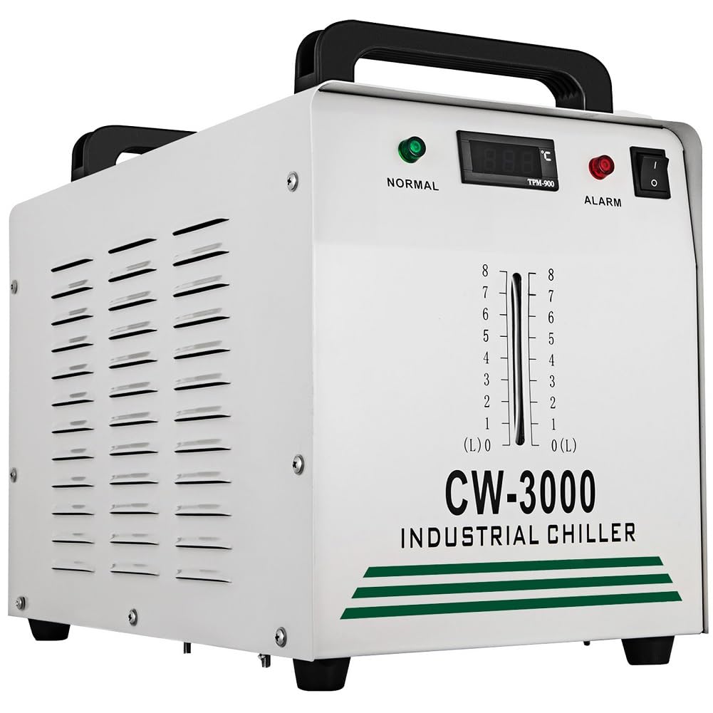 Refrigeratore Industriale CW-3000AG Raffreddatore d'acqua Industriale Water Chiller Per 50W -130W CNC CO2 Macchina per Incisione Laser e Taglio Refrigeratore di Acqua Industriale (CW 3000)