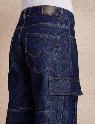 Image of Amazon Brand - Symbol Men's Baggy Cargo Jeans (Loose Fit | 100% Cotton)