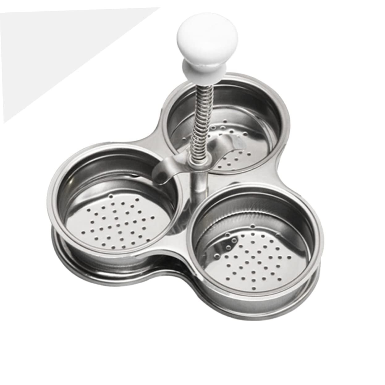 TIDTALEO 3 Egg Poacher Poached Egg Cups Egg Rings Steam Basket Egg Poacher Pan Egg Steamer Poacher Egg Poaching Stainless Steel Cooking Utensils Egg Cooker Small Tools Product
