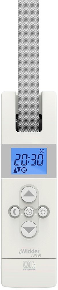 WIR elektronik, eWickler Comfort, eW820-m, Elektrischer Gurtwickler, Display, für 15mm Gurtband, Unterputz, Zugkraft bis 50kg, feste Fahrtzeiten einstellbar, inkl. Netzstecker