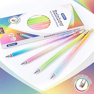 ECOTREE Pencils #2 Pre-sharpened Pencils Cute Rainbow Pencil for Kids Back to School Pencil, School Supplies, 24 Pack ECOTREE Pencils 2 Pre sharpened Pencils Cute Rainbow Pencil for Kids Back to School Pencil School Supplies 24 Pack