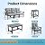 WiNVO HDPE 7 Piece Patio Furniture Set, Outdoor Sectional Sofa with Coffee Table, Side Table and Seat Cusions, Patio Conversation Set for Party, Backyard, Porch, Deck, Poolside, Grey