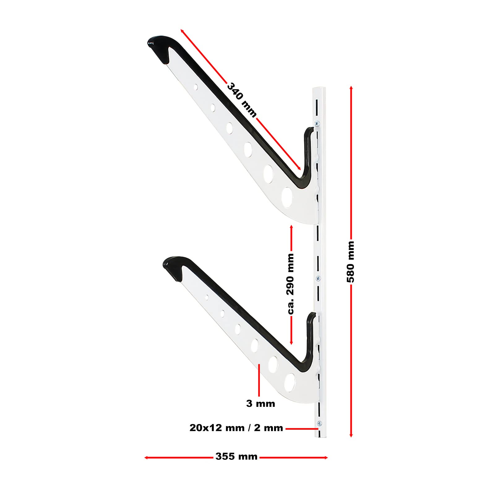 WilTec Soporte de Pared Universal para Surf Snowboard Wakeboard Skateboard Longboard Esquís