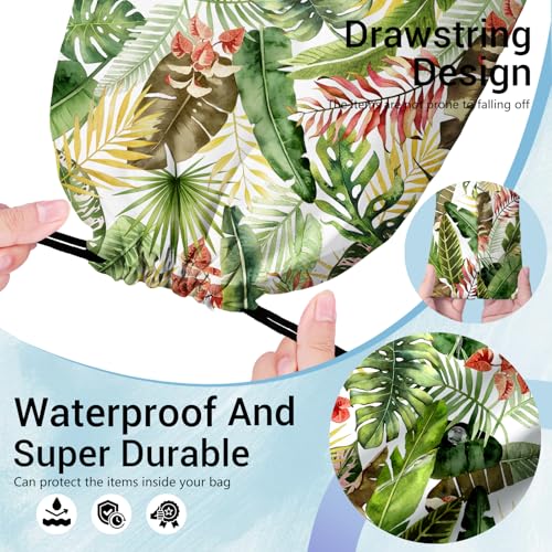 Image of Botanical Palm Gymnastics Grip Bag Small Gym Storage Pouch for Gym
