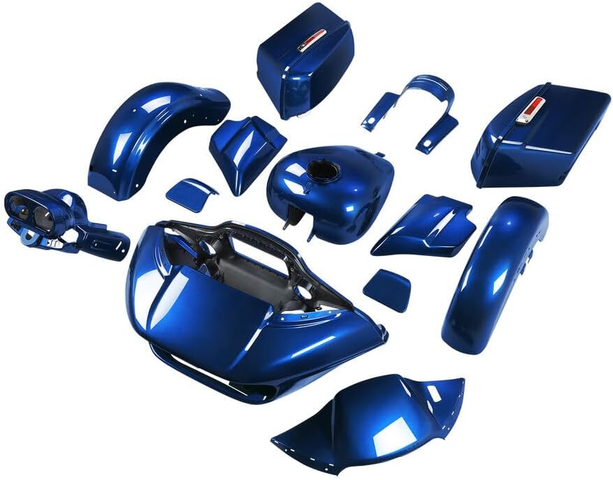 Inner Outer Fairing Saddlebags Side Cover Front Rear Fender Superior Blue Bodykit Bodywork Fit for Harley Road Glide Special 15-Up models