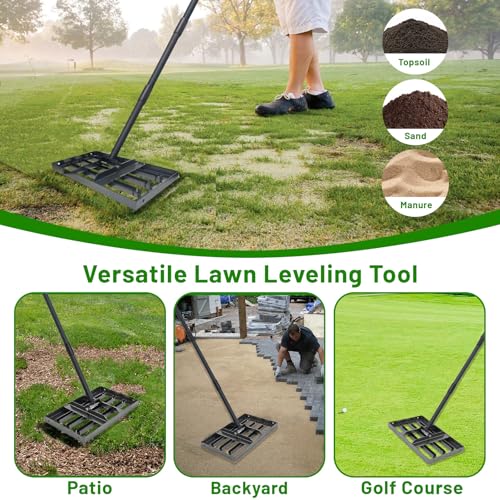 17x10 Adjustable Lawn Leveling Rake