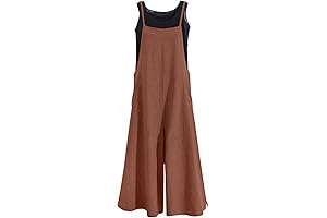 Women Korean Style Casual Loose Wide Leg Jumpsuit