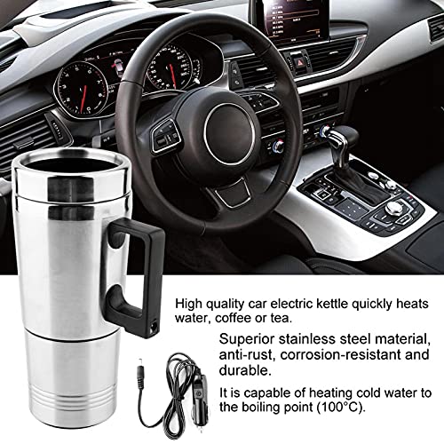 Hervidor eléctrico para auto 12V 350ML acero inox miniatura 4