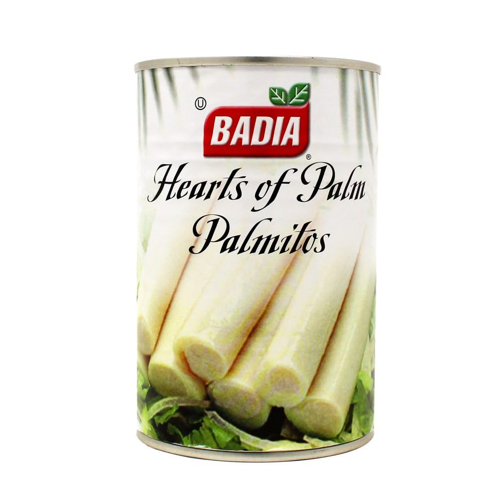 Badia Hearts of Palm, 14 oz – Tender Palm Hearts for Salads, Appetizers & Gourmet Recipes