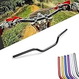 MOTOROFF 7/8' 22mm Handlebar, Universal Motorcycle Handlebar for KLX110 Ninja650r RFZ CRF70 TAO TAO SSR125 Grom etc.ATV Pit Bike Dirt Bike (Black)