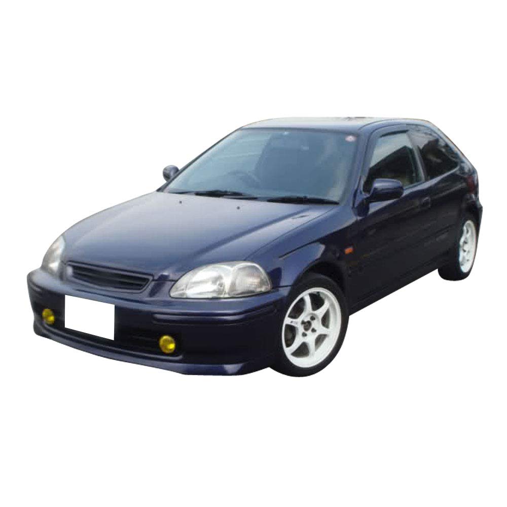 FREEMOTOR802 Front Bumper Lip Splitter For 1999-2000 Honda Civic - JUN Style Black PU Spoiler