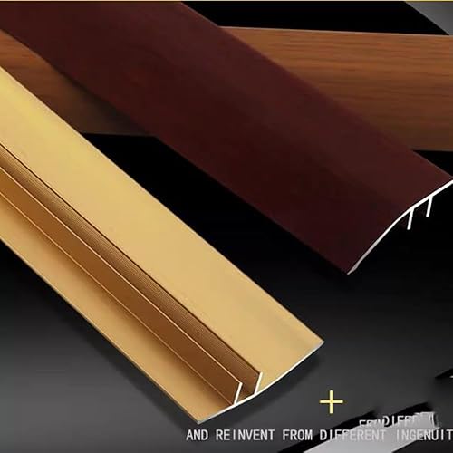 Miniatura 5 de Rampa de umbral de metal para interiores, tira de transición antideslizante para suelo, moldura de borde, reductor de puerta para suelos