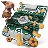DOGPARENTS® Schnüffelteppich für Hunde [FUßBALLFELD mit 8 Trainingselementen] - Extrem Robustes Hundespielzeug für große & kleine Hunde - SPORTARENA als Intelligenzspielzeug (grün)