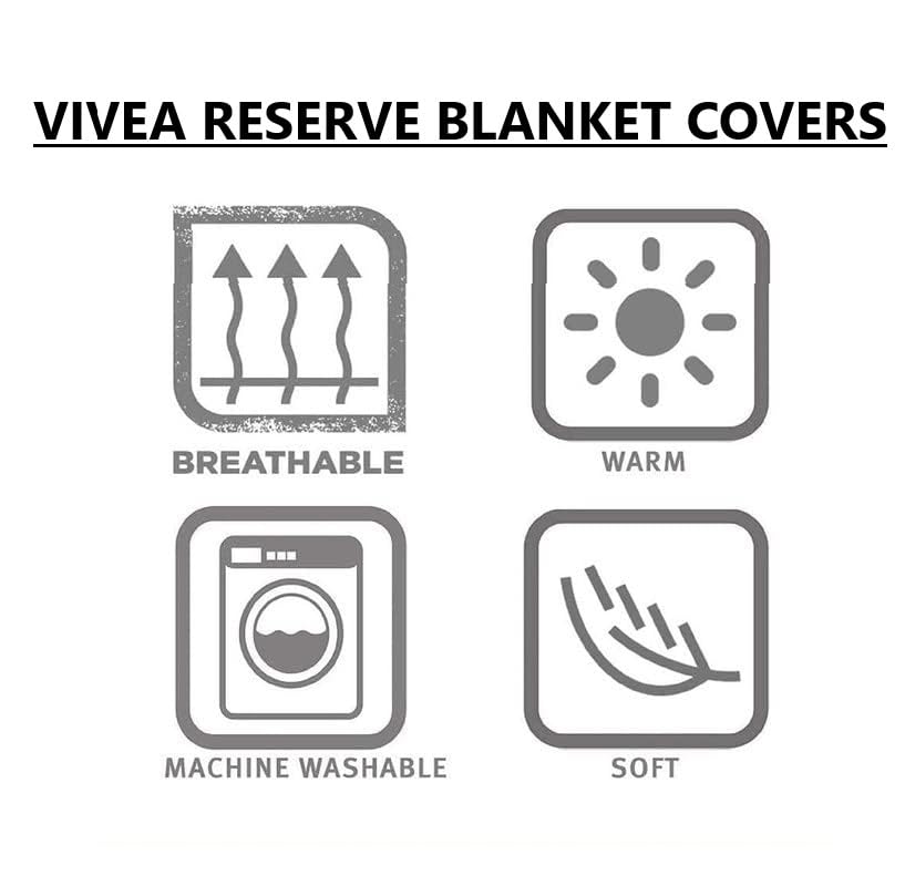 VIVEA RESERVE 300 TC Glace Cotton King Size Duvet Cover || Comforter Cover || Rajai Cover || Blanket Cover || Quilt Cover Double Bed with Zipper (90" × 100" inch, Berlin) 2