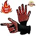 Produktbild BBQ Grillhandschuhe Hitzebeständig 1472°F (800°C) Grill Handschuhe Ant Rutsch Topfhandschuhe Silikon Ofenhandschuhe Hitzeschutz Ofen Kochhandschuhe für Kochen, Grillen, Backen,Picknick Universal Größe