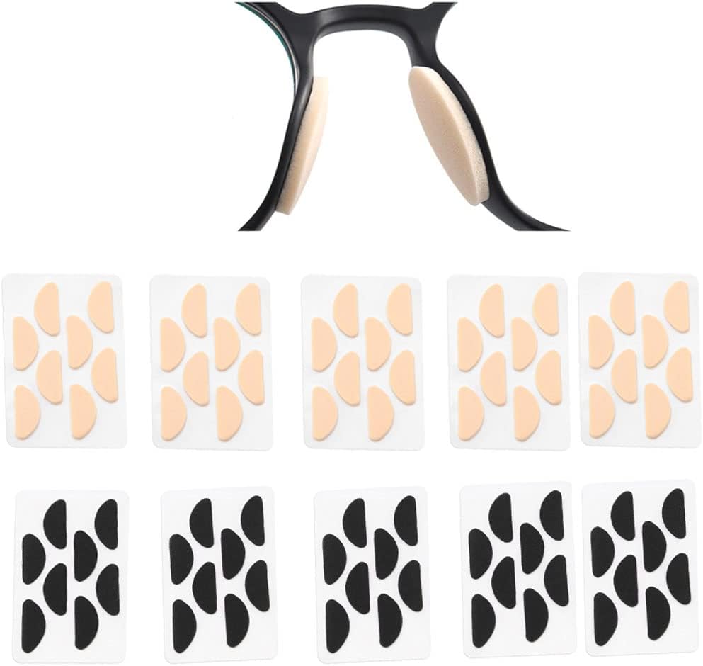 40 Pairs Eyeglass Nose Pads Soft Foam D Shape Anti Slip Nose Pads Adhesive Eye Glasses Replacements Nose Pad for Glasses Bridge for Glasses Eyeglasses Sunglasses Spectacles(Y02-40)
