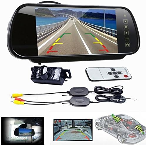 Backup Camera ,Baomabao 7 LCD Mirror Monitor +Wireless Car Reverse Rear View Backup Camera