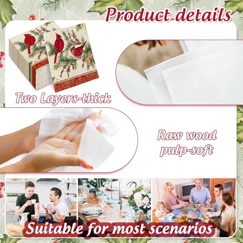 Servilletas de papel desechables de Navidad para decoración de mesas de fiesta 3