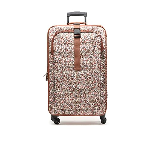 MISAKO CROS Maleta Grande - Maleta de Viaje - 46X77X26 CM - Beige - Semirrígida