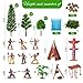 Canlierr 32 Pcs Native American Indians Figures Toys Set, Action Figure Diorama Cowboys Historical People Model Trees Scene Materials Kit for School Diorama Project Kids Educational Birthday Gift