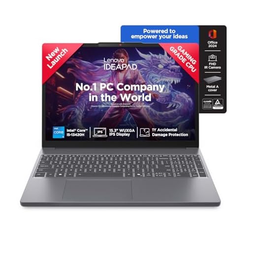 Lenovo IdeaPad Slim 3 13th Gen Intel Core i5-13420H 15.3 inch (38.8cm) WUXGA IPS Laptop (24GB RAM/1TB SSD/Windows 11/Office Home 2024/Backlit Keyboard/1Yr ADP Free/Grey/1.6Kg), 83K100PLIN