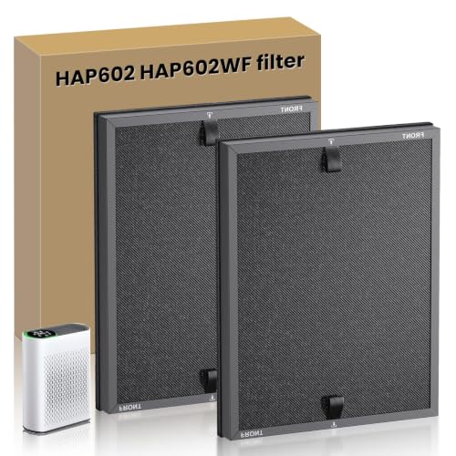 Image of 2 Pack HAP602 Replacement Filter for ECOSELF HAP602 / HAP602WF Air Purifier | 3-in-1 High-Efficient Filtration,H13 True HEPA Filter for Home Large Room