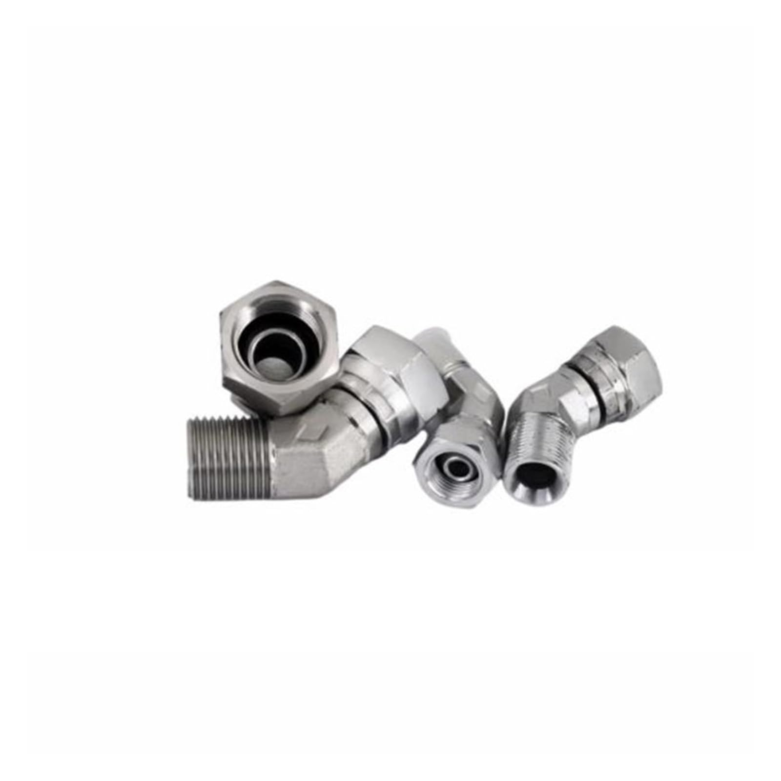 ZHGUIMING Złącze hydrauliczne 1/4 "3/8" 1/2 "3/4" 1 "1-1/4" 1-1/2" gwint żeński na męski 45 stopni złącze do montażu rur łącznik(2B4 24)