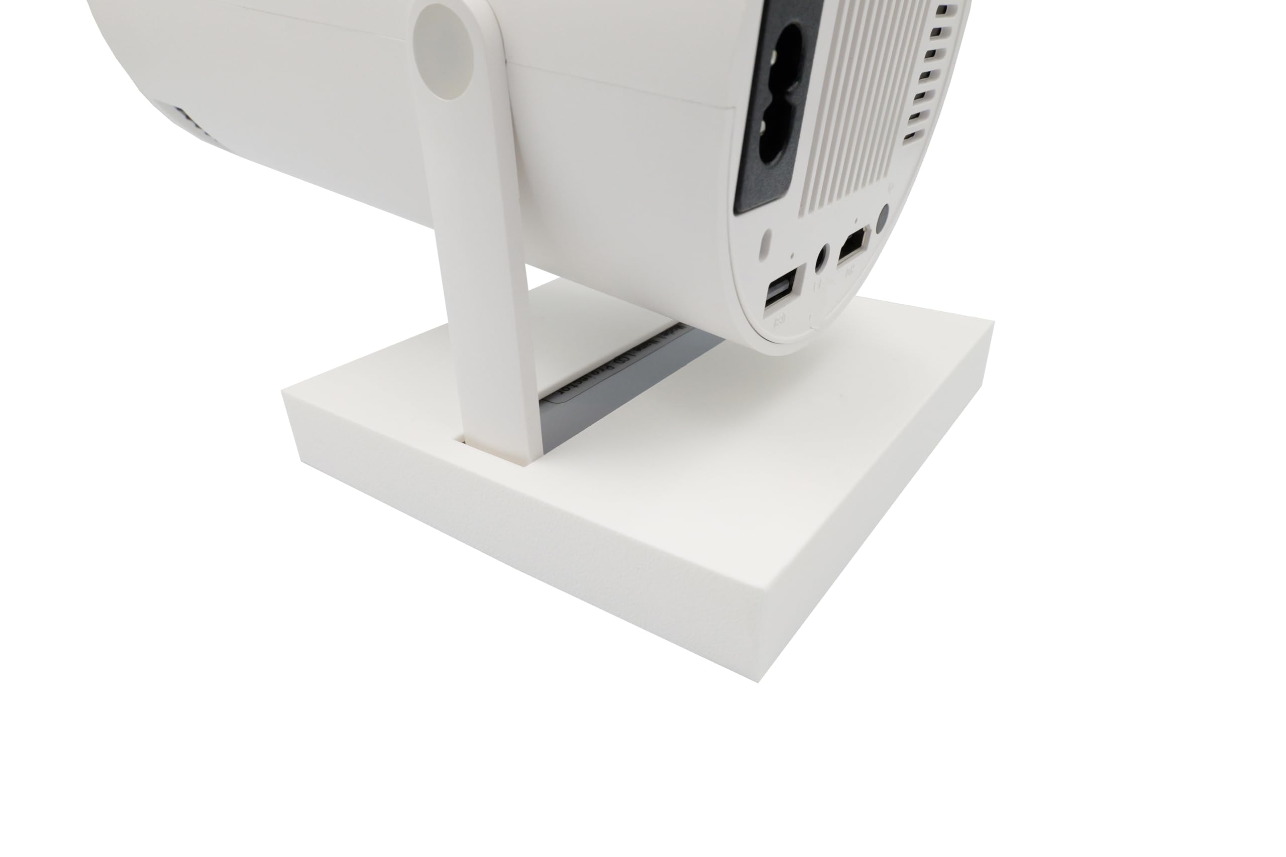 RusticHome Support Mural/Plafond Pour Projecteur HY300 – Étagère Projecteur ABS Impression 3D Blanche – Fixation Stable Et Discrète