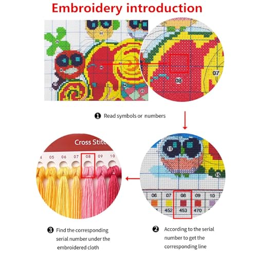 Image of Joyhoor Cross Stitch Kits for Beginners Stamped Cross-Stitch Supplies Needlework preprint Embroidery Kits for Adults DIY Needlepoint Kits Embroidery Patterns 11CT-Santa Claus 16x20 inch