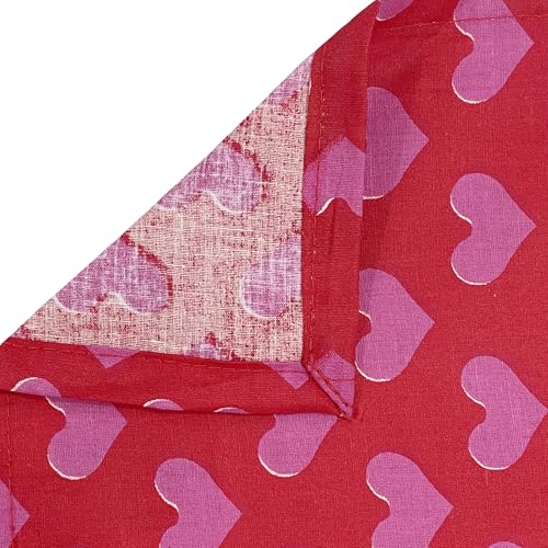Image of Swayam Pure Cotton Double Bedsheet with 2 Pillow Covers | Size 90 x 100 inch | 160 TC | Heart Design | Soft Breathable Bed Sheet | Comfortable & Durable for Bedroom - Pink