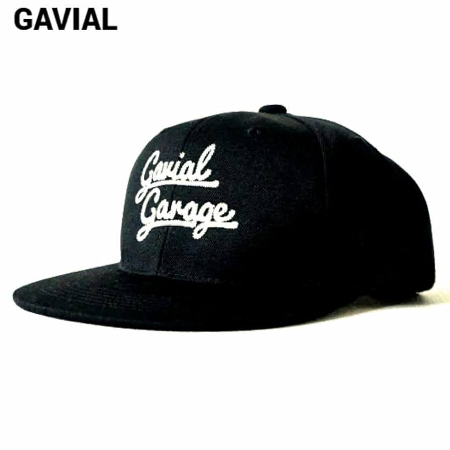 Amazon.co.jp: GAVIAL GARAGE Flat Visor Cap Black : 車＆バイク