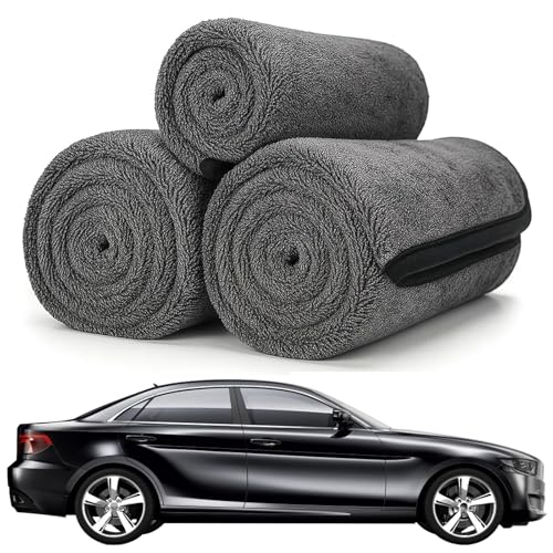 2+1 Pcs Twist-Weave Microfiber Car Towel –...