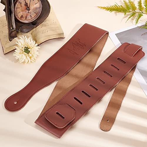 CHGCRAFT Sangle de Guitare en Cuir Souple Rembourrée Sangle de Guitare en Cuir PU Réglable 2.6 pouce de Large pour… - Les Beatles, Paul McCartney, John Lennon, RIngo Starr, George Harrison CHGCRAFT Sangle de Guitare en Cuir Souple Rembourrée Sangle de Guitare en Cuir PU Réglable 2.6 pouce de Large pour… – Image 5