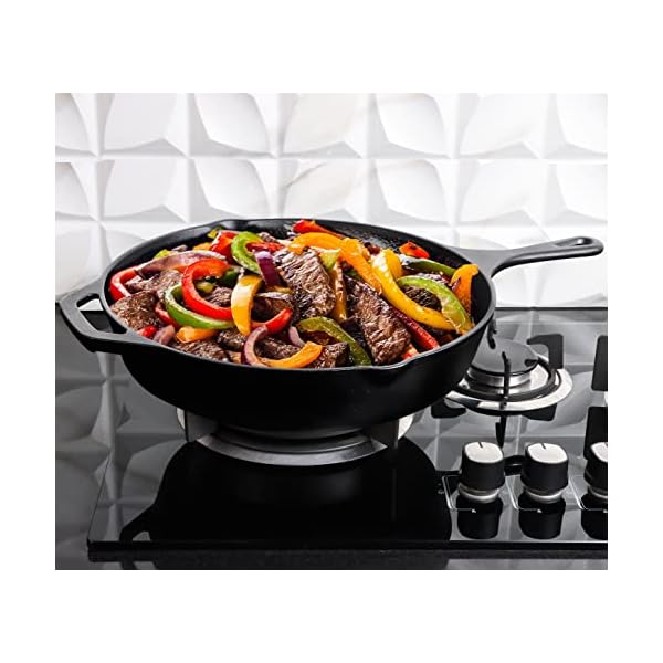 Utopia Kitchen 12 Inch PreSeasoned Chef's Pan Frying Pan Safe