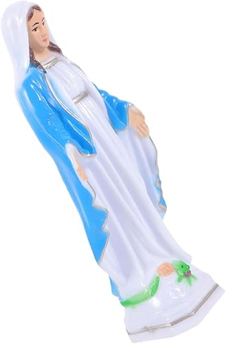 VOSAREA Estilo europeo Virgen María Decoración del hogar Estatua de María al aire libre Decoración del hogar Estatua de la Virgen María Estatua de