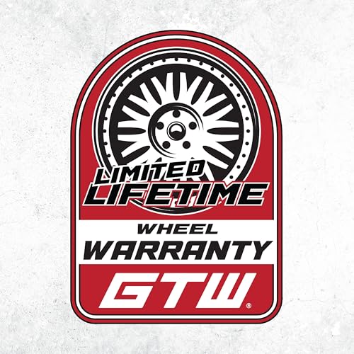 GTW 12 Inch Golf Cart Wheels and Tires Combo | Machined/Black Omega Wheels on 22x10-12 Timberwolf All Terrain Tires | Set of 4