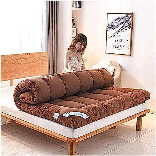 Colchón futón japonés portátil, suave, plegable, cama de camping y cómoda alfombrilla para dormir para solteros y parejas, colchón de viaje ligero para un fácil almacenamiento y máxima relajación.