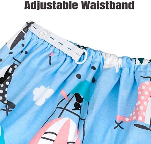 MooMoo Baby Waterproof Diaper Pants for Potty Training 2 Packs Low Waist Nighttime Anti-Bedwetting Diaper Skirts for Boys Girls Blue 0-4T — view 3