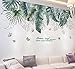 SENGTER Tropical Leaves Wall Decals Removable Jungle Green Palms Tree Plant Wall Stickers for Living Room Kids Room Bedroom Playroom Decor
