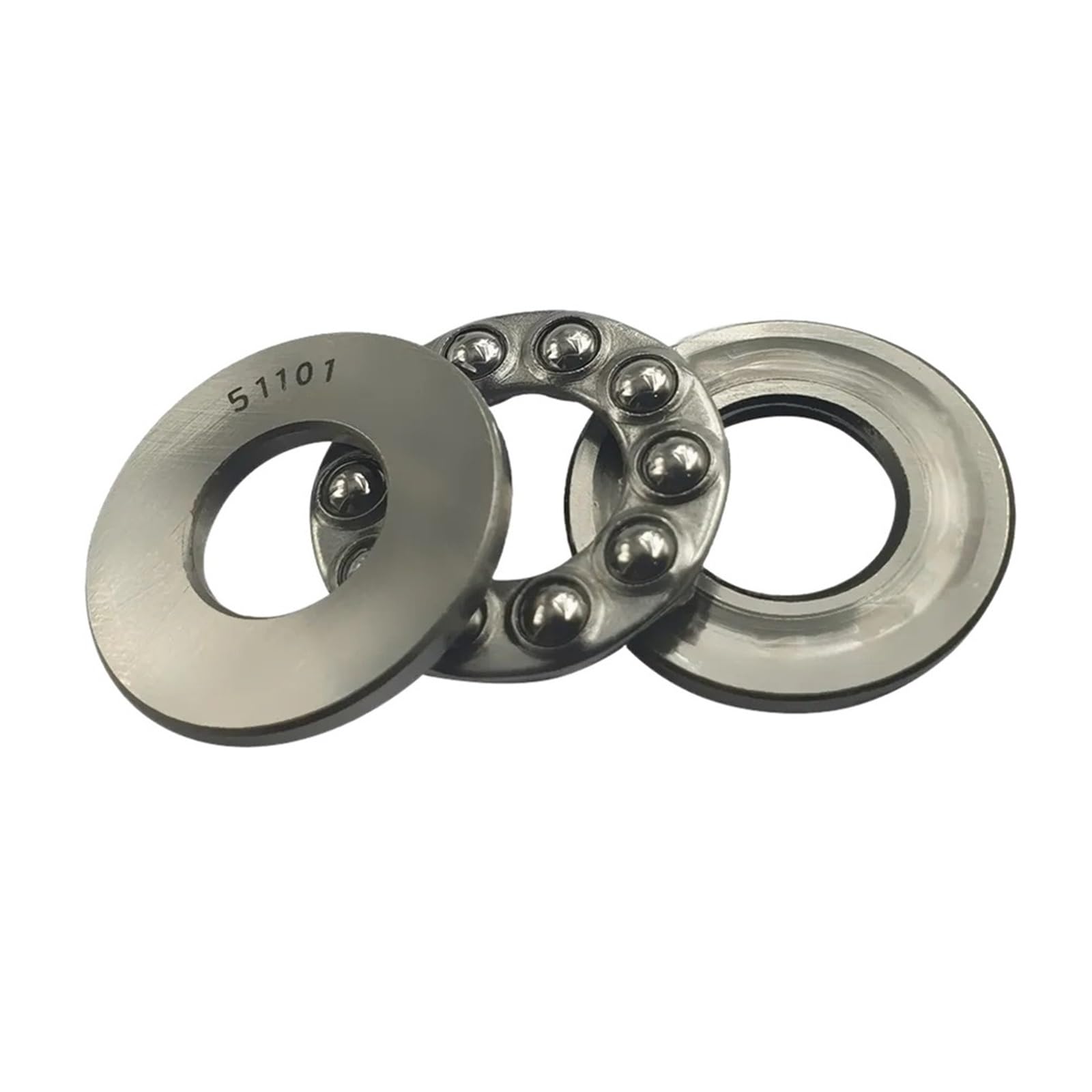 Rodamientos axiales de agujas. Rodamiento de empuje 51100-51107 Plata Tamaños múltiples Paquete 2-4 PCS(2PCS-51100 10X24X9MM)